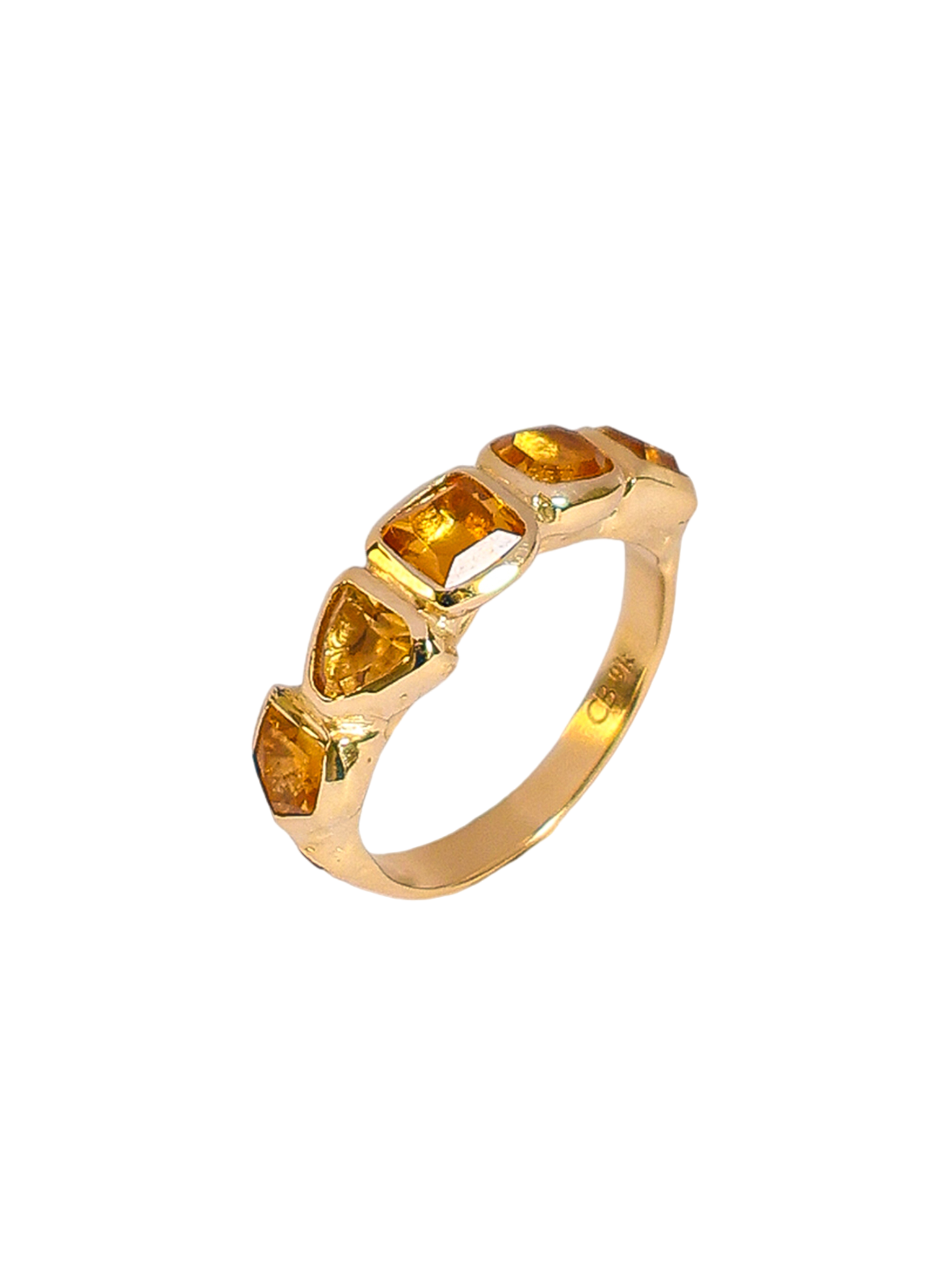 Perdix ring with yellow sapphire - solid gold